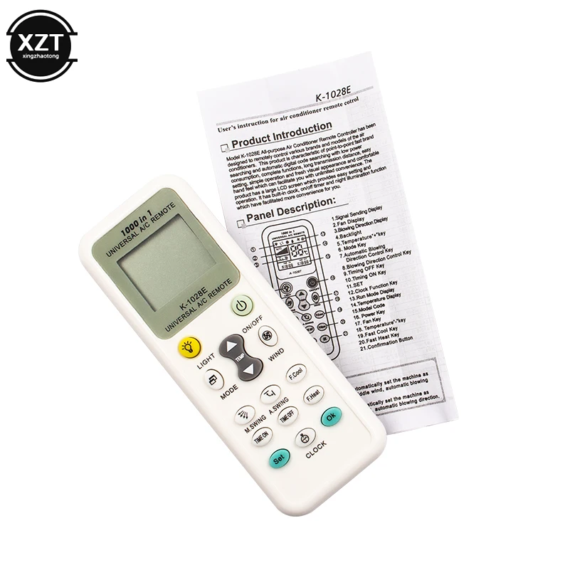 K-1028E Универсальный пульт дистанционного управления, контроллер кондиционера, беспроводной ЖК-дисплей с низким энергопотреблением, цифровая мощность, настройка низкого потребления переменного тока