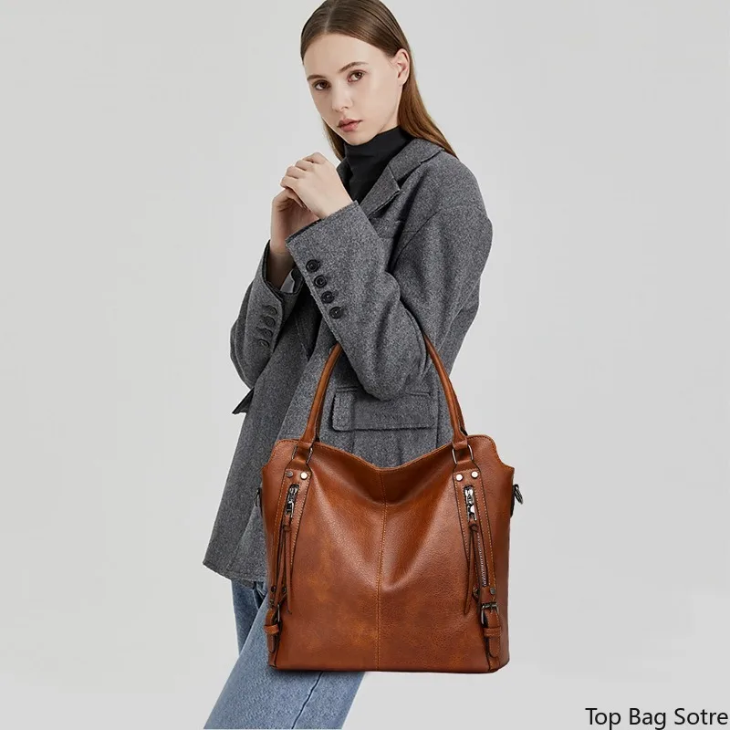 Women's Large Capacity Shoulder Tote Bag Convertible Summer Work Commute Everyday Minimalist