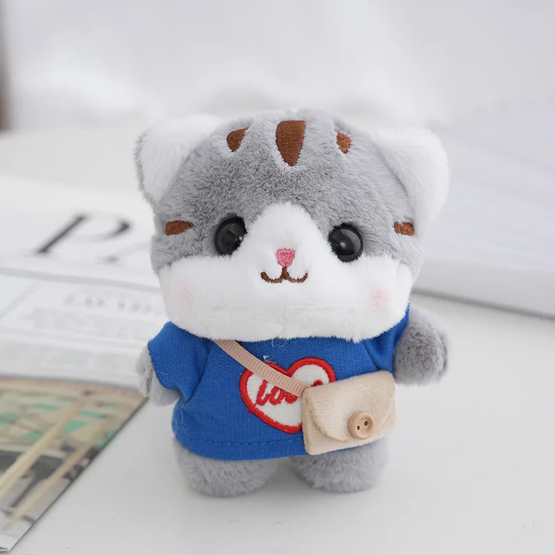 2023 New Cartoon Anime Cat Plush Keychain Pendant Doll Cute Stuffed Plush Toys Children Backpack Charm Kids Girls Birthday Gift