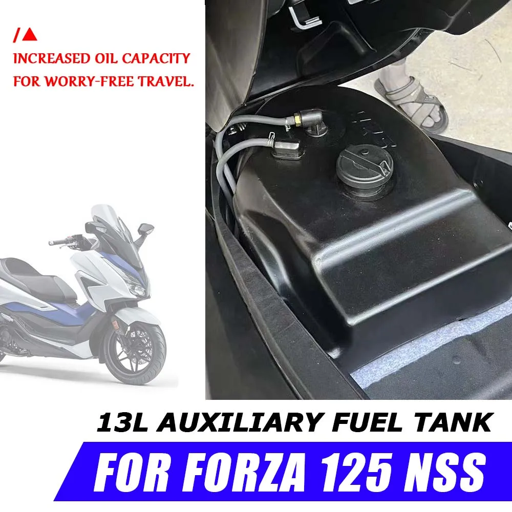 For Honda Forza 125 Forza125 NSS125 NSS 125 2022 2023 Motorcycle Accessories 13L Auxiliary Gas Petrol Fuel Tank Seat Bucket Tank