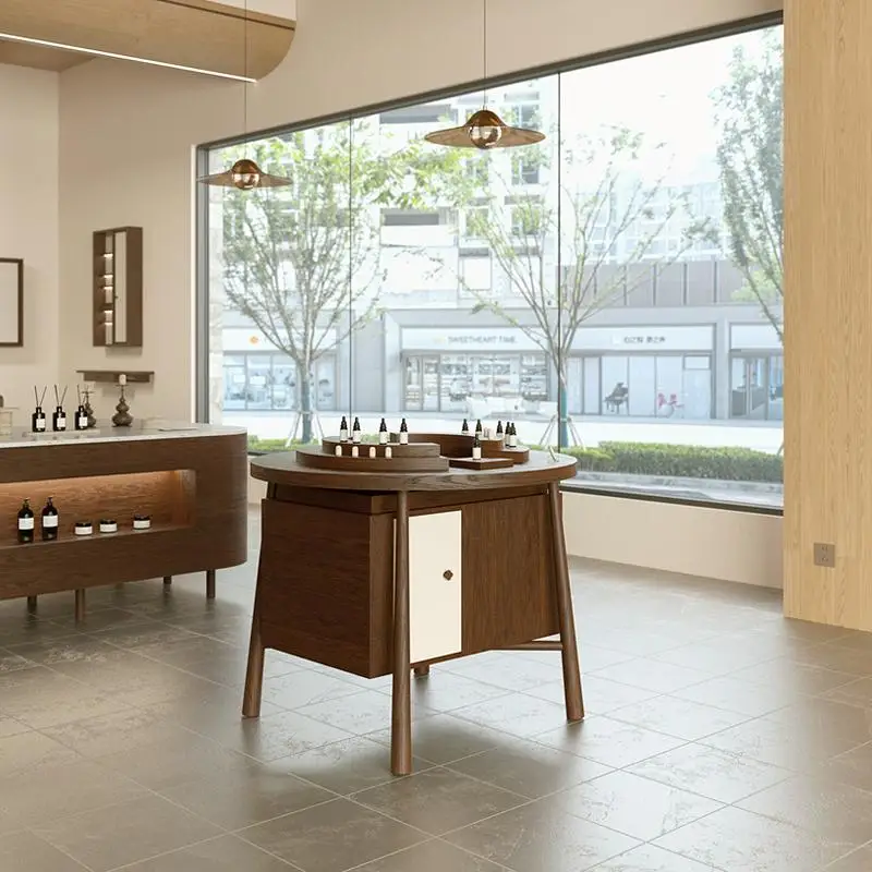 Y Retro style aromatherapy essential oil display case beauty salon product display stand