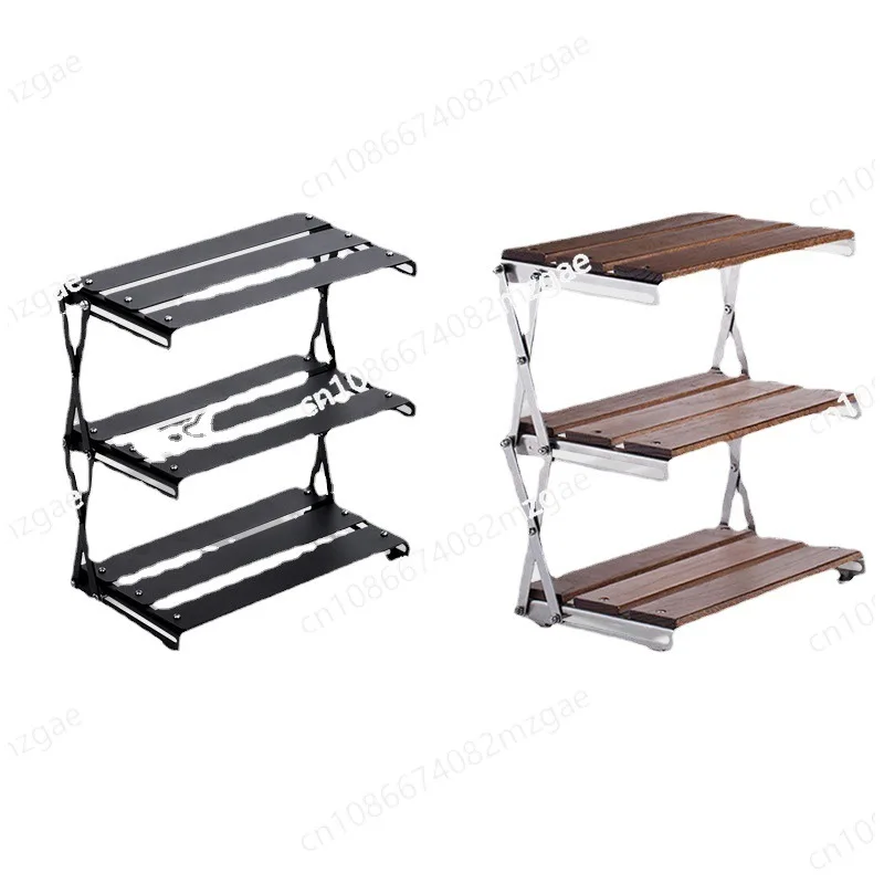 

Outdoor camping desktop folding rack storage free installation