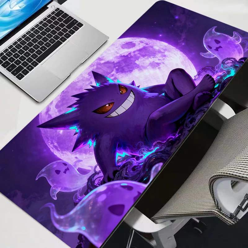 Large E-sports Mouse Pad Smooth Flexible Rubber Gamer PC Computer P-Pokemons Gengar Keyboard Pad For CSGO Kawaii Mosuepad