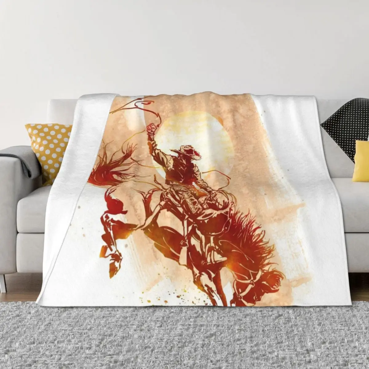 

Bucking Bronco Throw Blanket cosplay anime wednesday Weighted Blankets