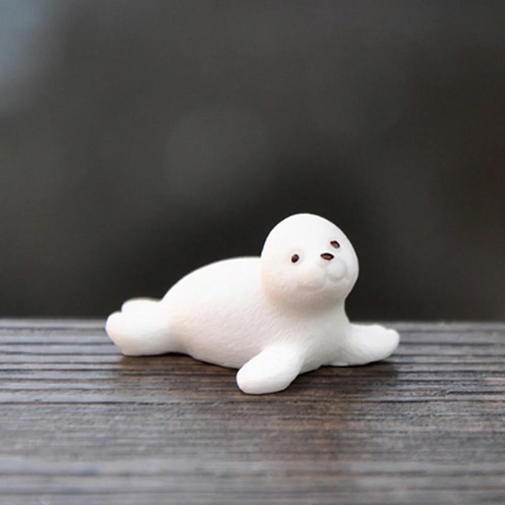 Resin Handmade Iceberg Seal Craft Model Fairy Garden Ornament Winter Figurine Micro Landscape Miniature
