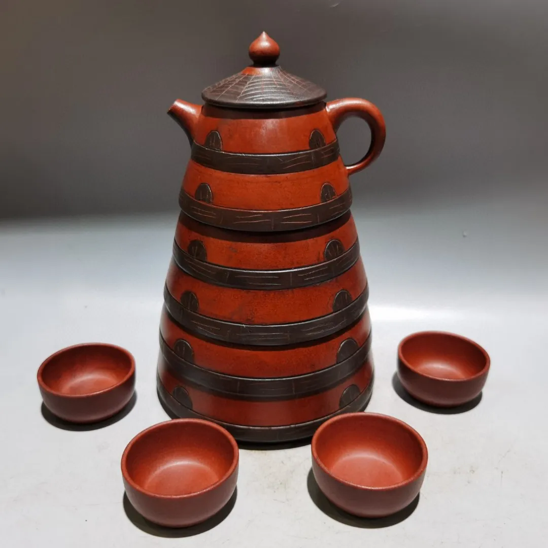 Antique collection Item Name: Pagoda Set Teapot Author: Gu Jingzhou pot