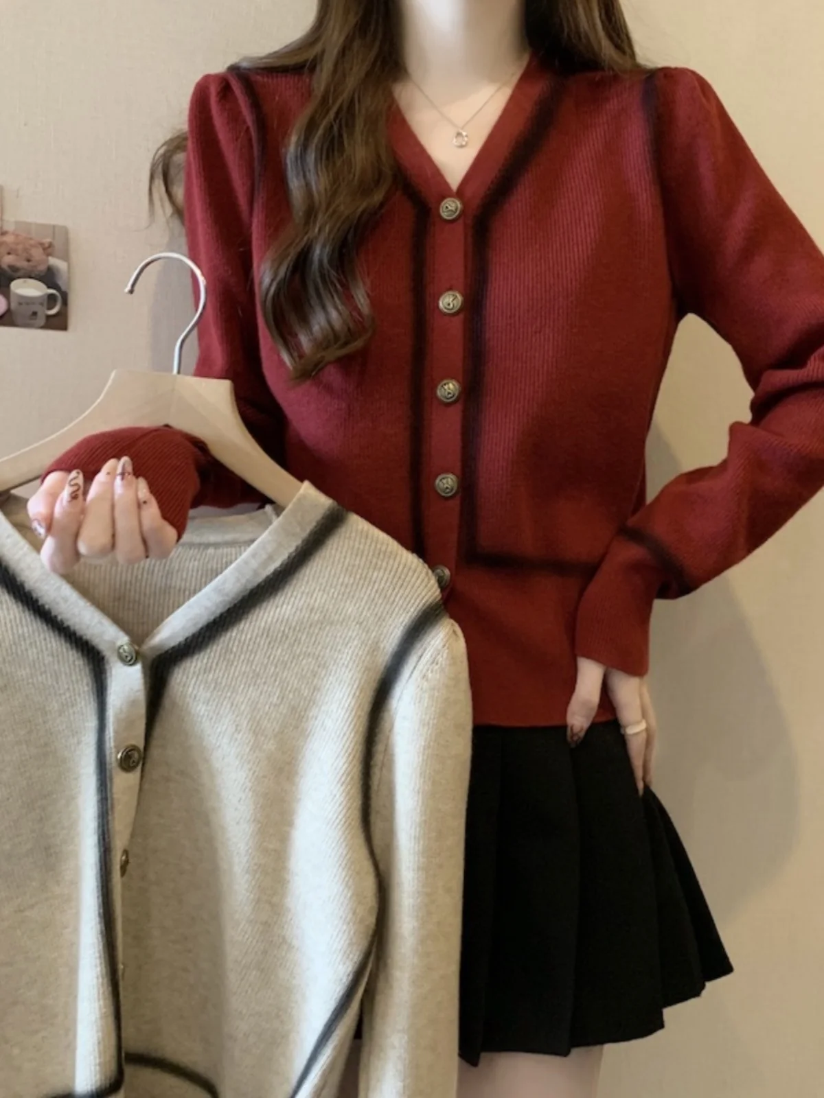 

Tweed Jacket Collar Womens Fall Polyester Botton Turn-Down Collared Retro Pockets Classical Solid Stylish Suitable Fit All-Match