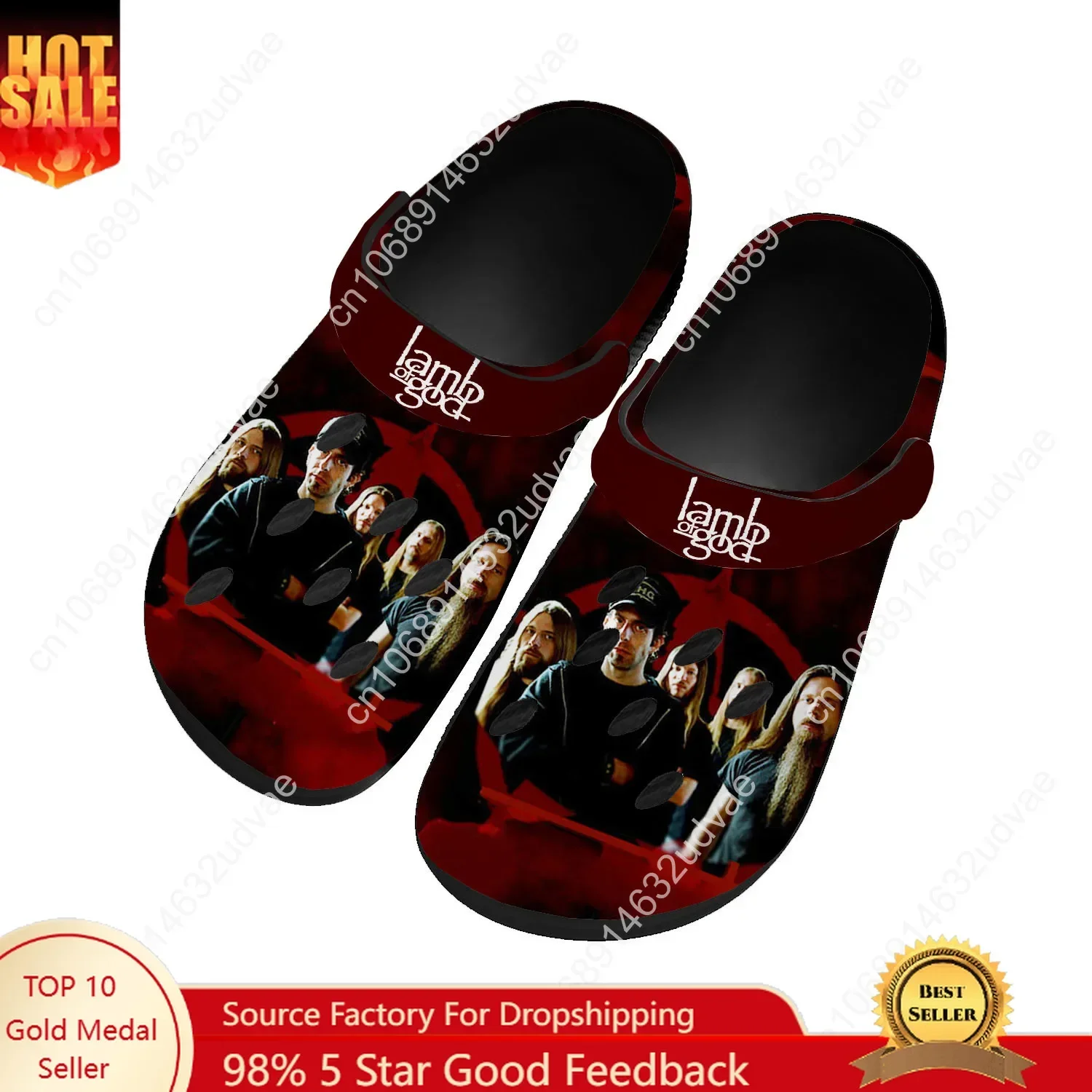 Lamb Of God Water Shoes Mens Womens Comfortable Fashion Home Garden Clogs Customizd Sandals Beach Breathable Hole Slippers