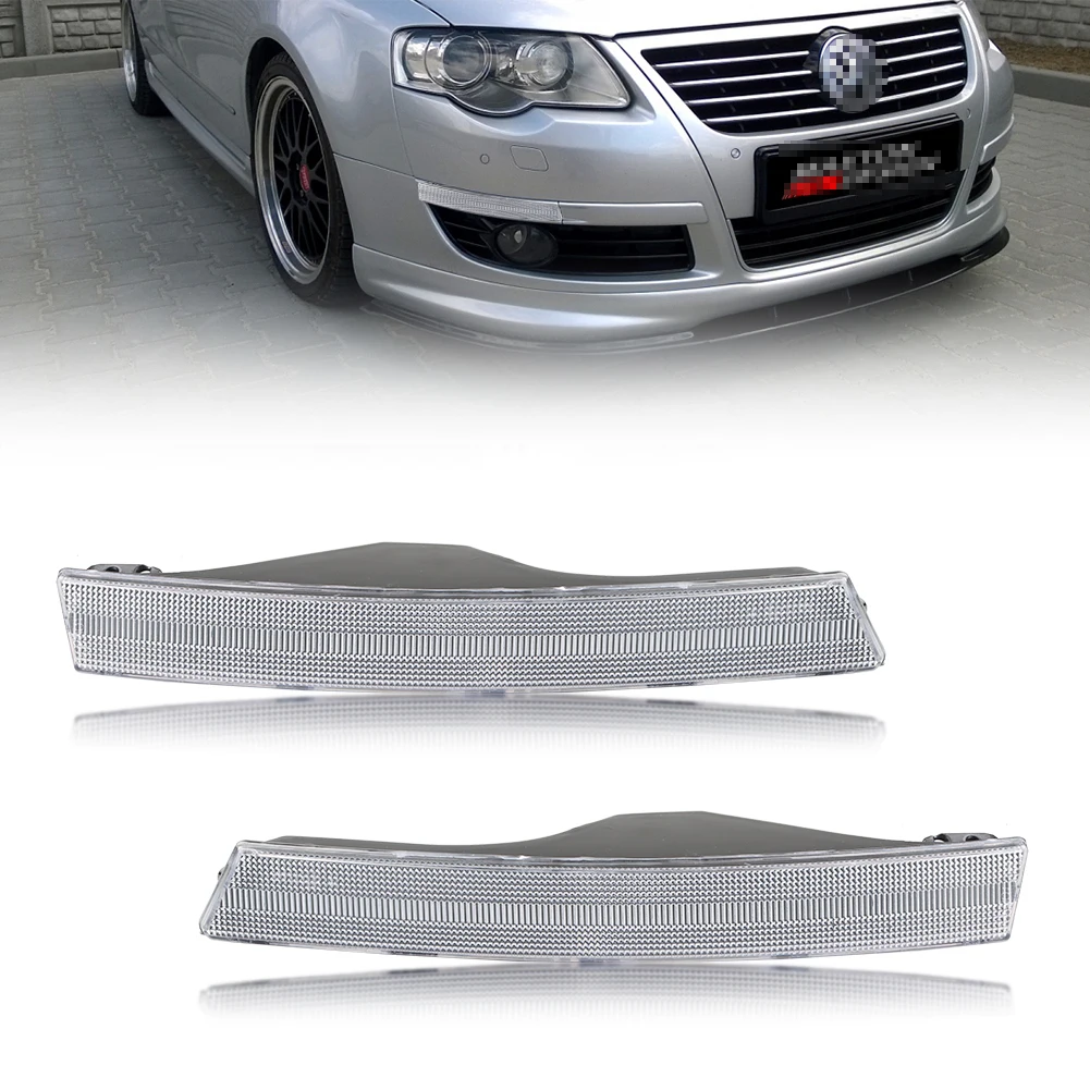 2Pcs For 2006 2007 2008 2009 2010 Volkswagen Passat Front Corner Parking Light Side Marker Light Turn Signal Light Cover No Bulb