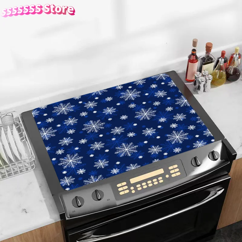 Christmas Snowflake Creative Pattern Plate Drying Mat, Dining Table Mat, Courtyard Table Decoration, Kitchen Supplies Coffee Ma