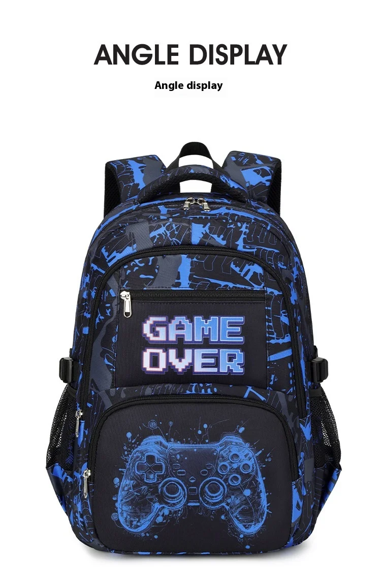 Backpack for Boy with Lunch Bag and Pencil Case 3pcs Boys School Bags for Elementary Student Teen Boys