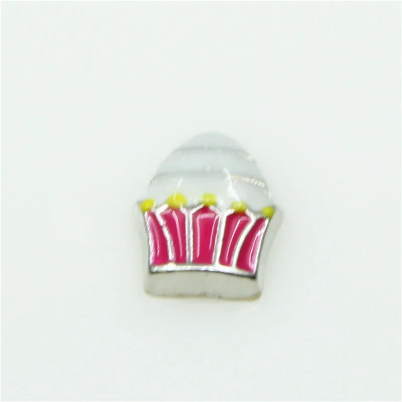 Hot Selling 20pcs/Lot Cupcake Floating Charms For Glass pendants Lockets Jewelry Accessory