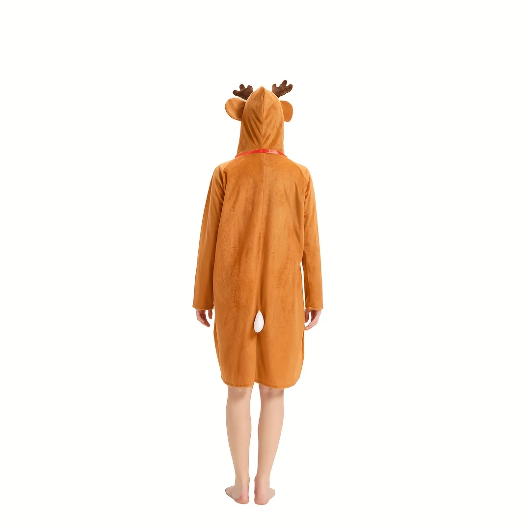 عيد الميلاد إلك ارتداءها فستان بتصميم حالم حفلة تنكرية ملابس مضحكة للهالوين