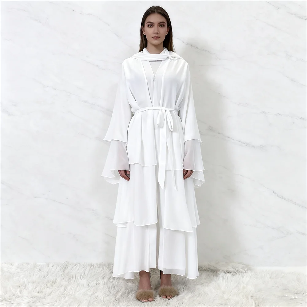 

Ид шифоновое кимоно кардиган открытая Абая Дубай Турция мусульманское платье женская исламская одежда Рамадан кафтан кафтан Kebaya халат Абая