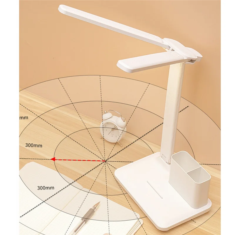 ABMH-LED Double-Head Desk Lamp,32PCS LED Lights Table Lamp With USB Charging Eye Protection Lights For Home/Office