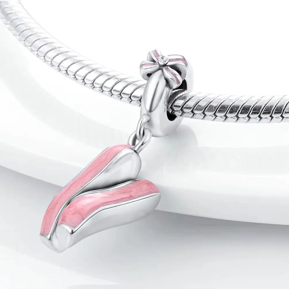 925 Sterling Silver Sport Love Dangle Charm Fit Bracelet Necklace Skate Shoes Beads Pendant Silver 925 Original Jewelry