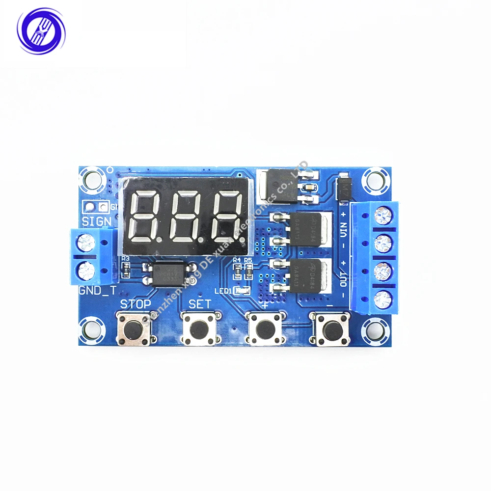 DC 12V 24V Dual MOS LED Digital Time Delay Relay Trigger Cycle Timer Delay Switch Circuit Board Timing Control Module DIY