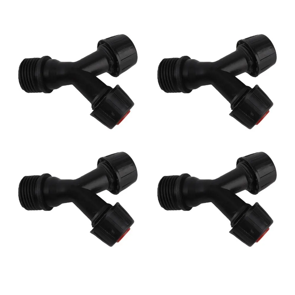 20pcs Durable Plastic Sprinkler Head Black and Red G1/2 Male Thread Lawn Spray Head Watering Nozzle Garden Watering