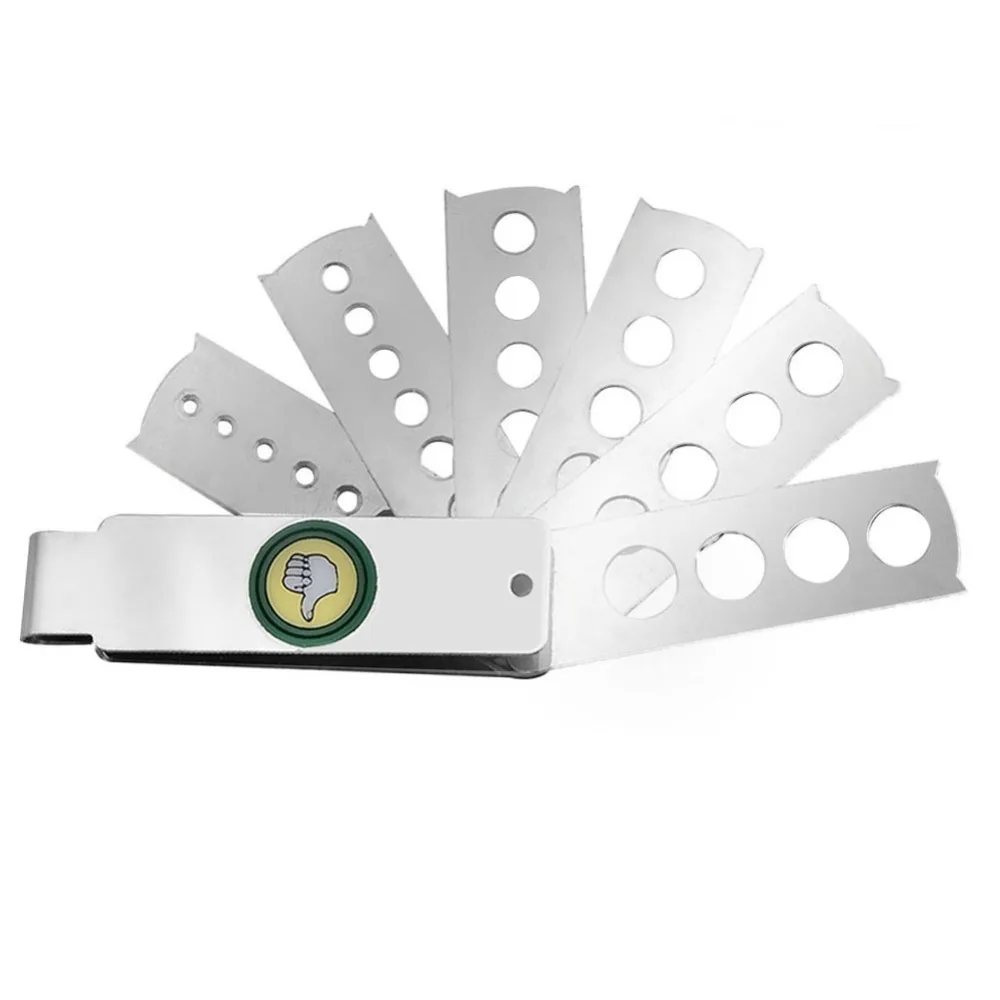 

Professional Six Sides Fan Gem Gauge Silvery Diamond Measuring Tool Gem Sizer Ring Measuring