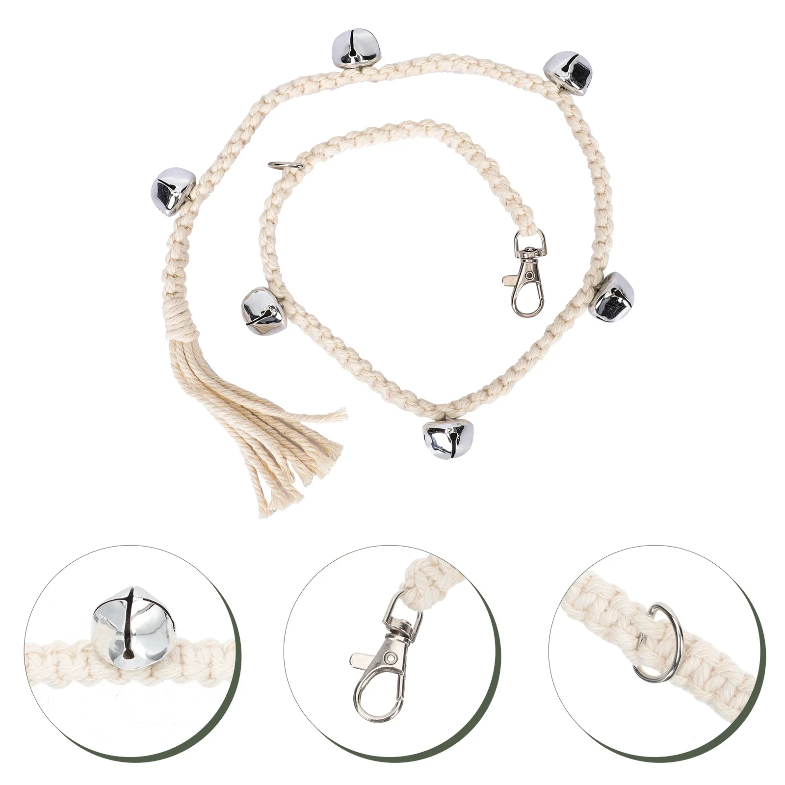 

Dog Training Door Bell Creative Rope Durable Pet Alarm Bells for Potty Training High Class Iron Crisp Tone Snap Design Easy