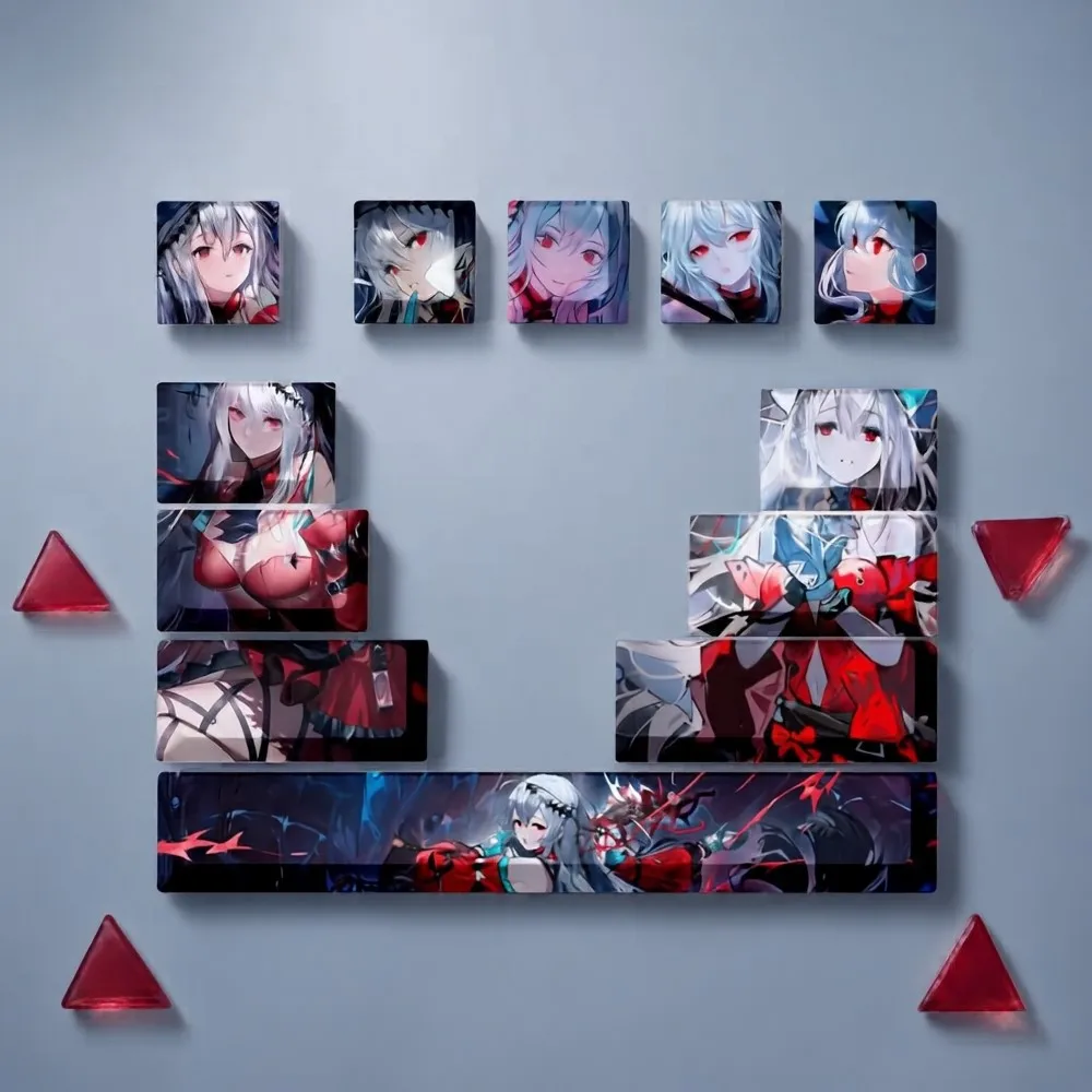 12 Key/set Keycap Exusiai Skadi Dusk Keycaps Mechanical Keyboard Accessories Arknights Original Height Gift