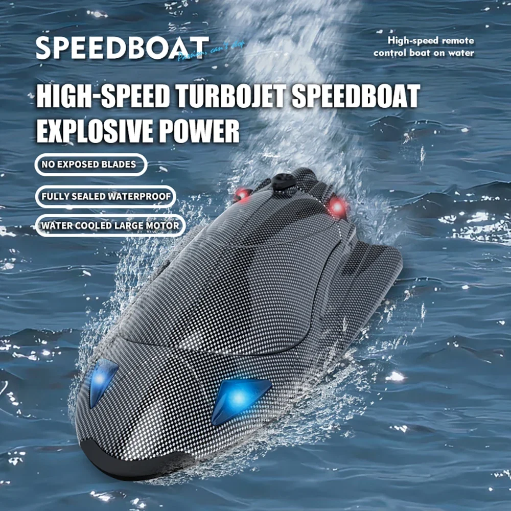 

High Speed Turbojet Speedboat Brushed Motor Electric Remote Control Boat Model Racing Competition Water Toy FY011