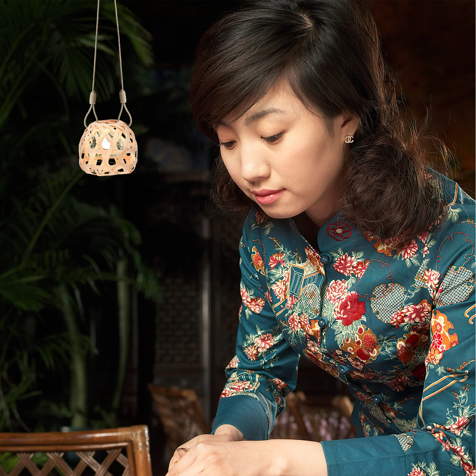 6Pcs Mini Bamboo Woven Lantern Small Round Light Shade Decorative Cage for Party Indoor Outdoor Home Lighting Mini Bamboo Cage