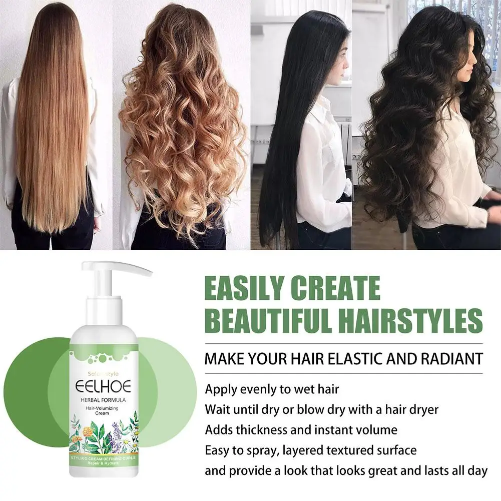 Haarvolumiserende Crème Bouncie 'Lock Boost Definiërende Crème Haar Voluminerende Dag Haar Krullen Krullende Glanzende Lange Crème Haarverzorgingssty F1c8