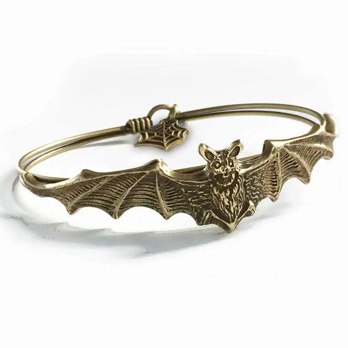 Gothic Vintage Bat Bracelets For Men Women Fashion Evil Witch Jewelry Accessories Gift Goth Punk Bat Spider Web Charm Bracelet