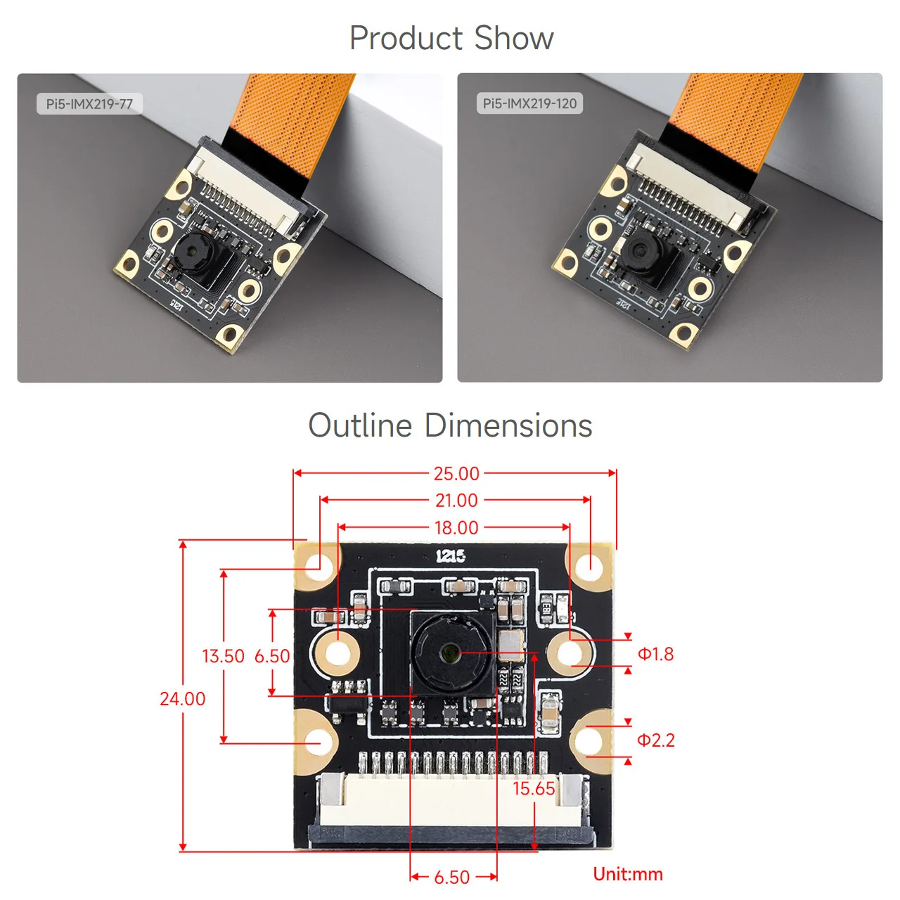 

Makerseek & Waveshare IMX219-77 Camera-SKU-16507-Price without Shipping fee