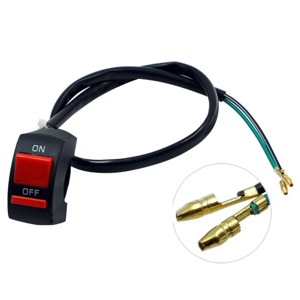 Interruptor de chama para guidão de motocicleta, 22mm, botão liga/desliga para moto, lâmpada de sinal de farol, controle universal dc12v