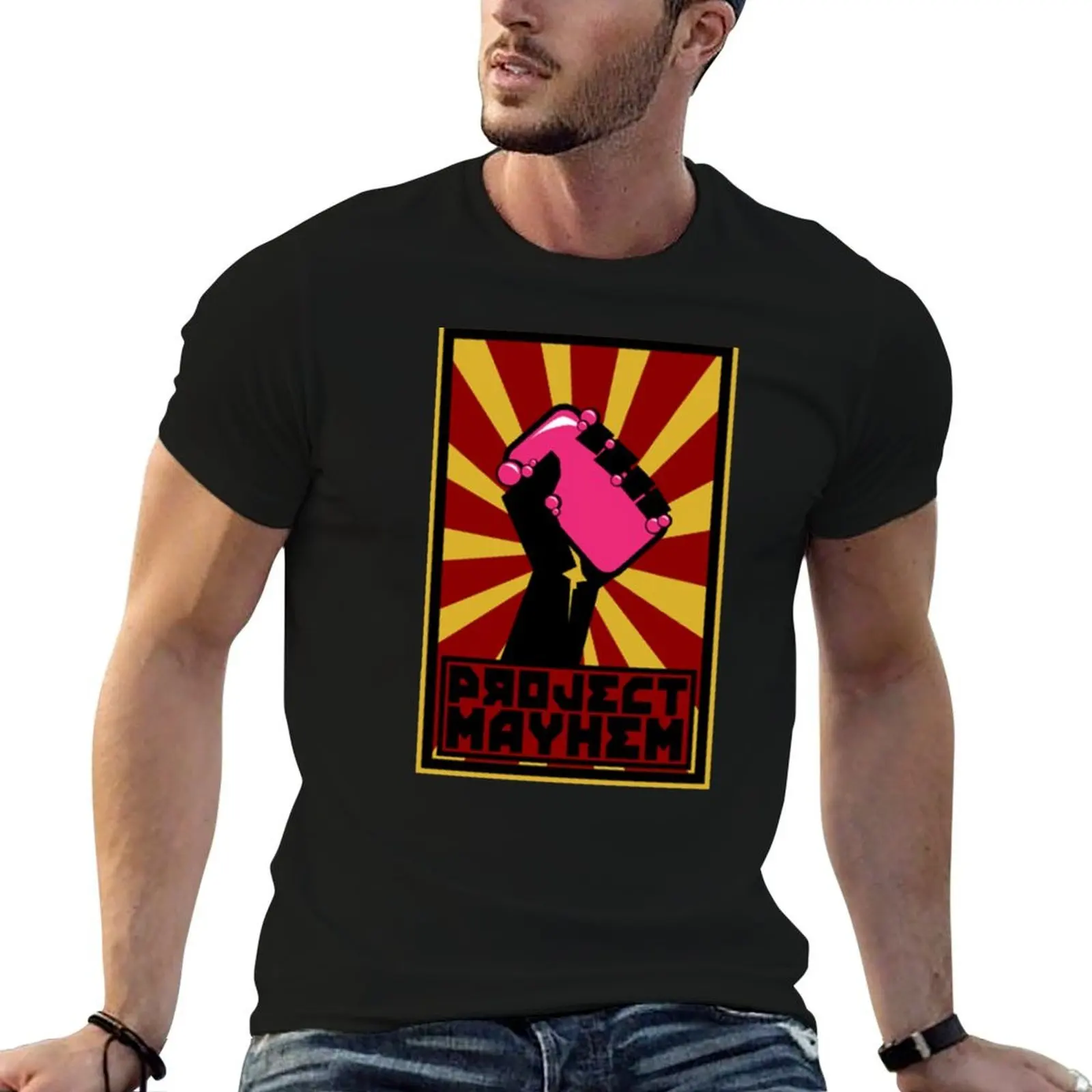 Project Mayhem high quality T-Shirt t shirt custom print cotton t shirt pack men t shirt cotton 100% T-shirt