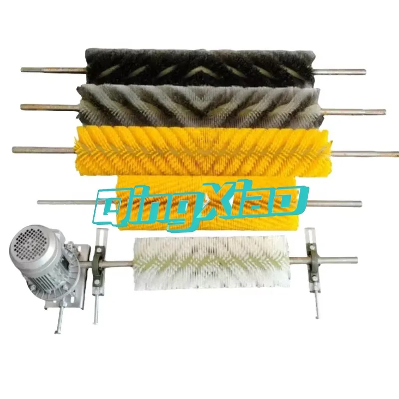 Mining Explosion Proof Rotary Brush Cleaner Belt Conveyor Dust Removal Electric Roller Sweeping Brush for Industrial Use
