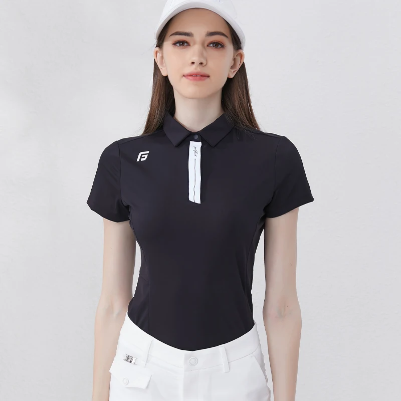 Golfist Golf Polo Shirt for Women Short Sleeves Outdoor Sportswear Breathable Quick Dry Golf Tennis Women\'s T-shirt