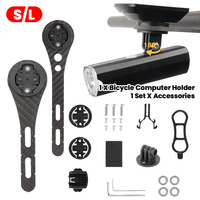 Carbon Fiber Bicycle Computer Holder Road Bike Stopwatch Speedometer Mount Holder Handlebar Extender for Garmin