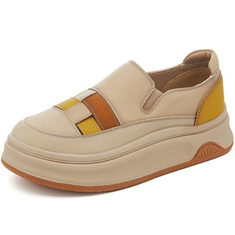 

Осень 2024, новый стиль, разноцветные женские кроссовки, женская спортивная обувь с круглым носком и толстой подошвой, модные женские туфли без шнуровки