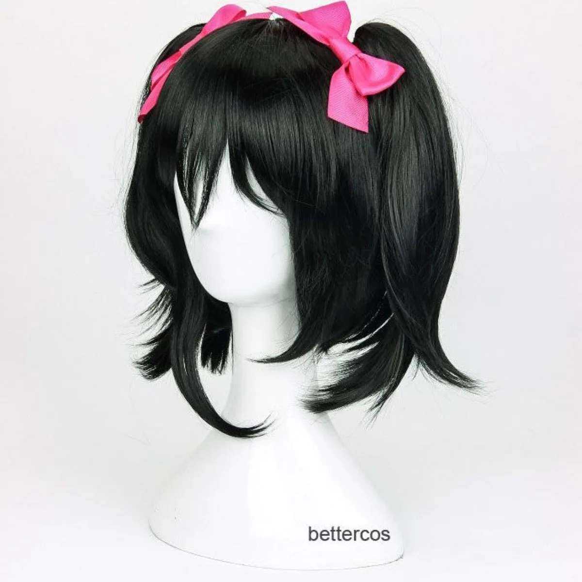 Love Live! Nico Yazawa Cosplay Wig | Asymmetric Sideburns & Clip-On Twin Tails for Costume