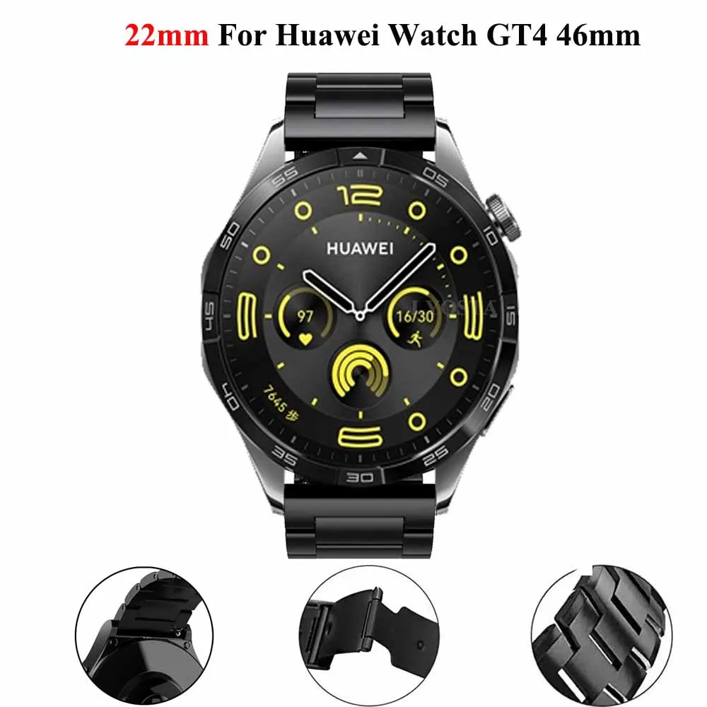 

Ремешок из титанового сплава для HUAWEI WATCH GT 4 46 мм, браслет для Huawei Watch 4 Pro GT2 GT3 Pro 46 мм SE Ultimate Buds, 22 мм