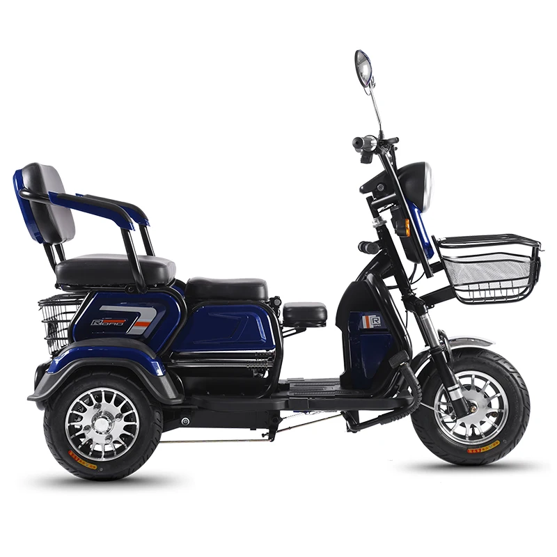 Electric Cargo Tricycle 600W 48V LEAD-ACID Battery Family Use 3 Wheel Electric Bicycle Delivery Bike