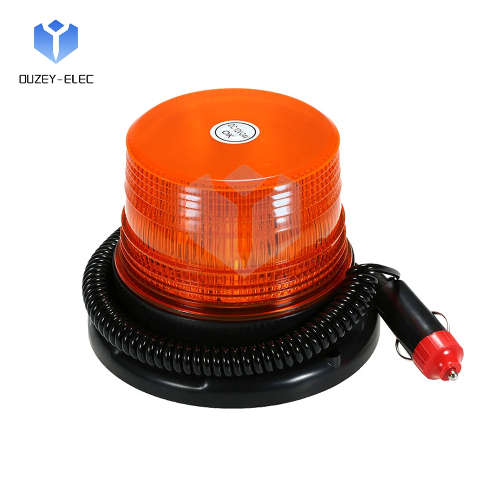 

DC12~24V Magnetic Flashing Warning Light 12LED Flashing Light High Brightness Emergency Indicator Light Car Outline Light