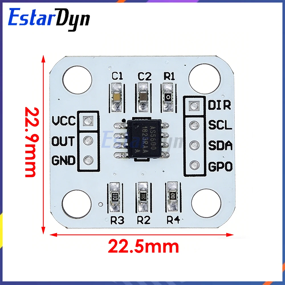 2pcs AS5600 Magnetic Encoder Induction Angle Measurement Sensor Module 12bit High Precision