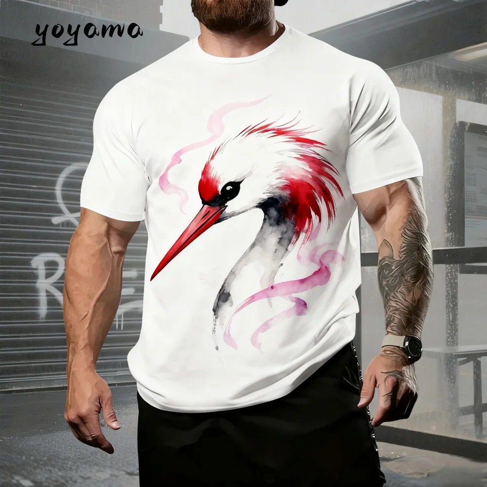 Fun animal pattern 3D printed summer men's T-shirt for street casual, quick-drying, sporty and relaxed loose short-sleeved top