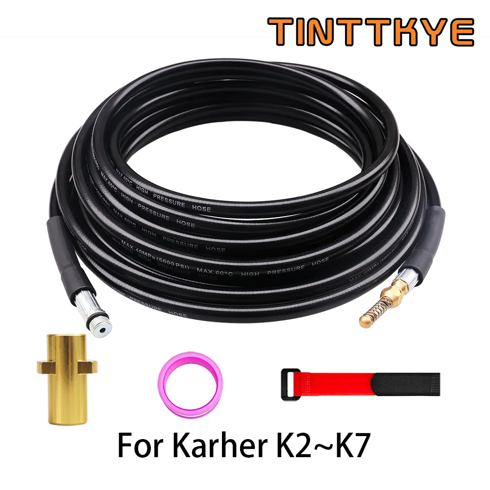 

Sewer Drain Hose 6-20m Water Cleaning Pipe Line Cleaner Sewage Jet Hose Nozzle Adapter High Pressure Washer for Karcher K2-K7