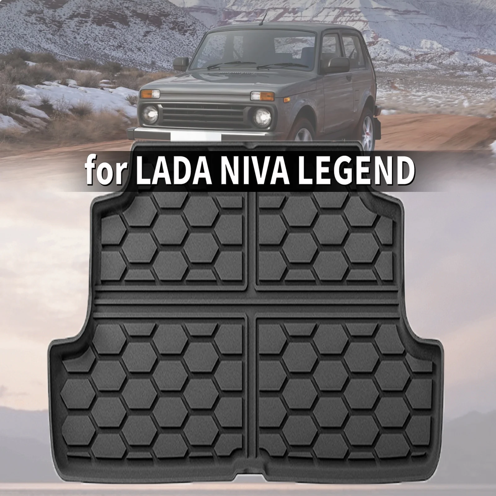 

for LADA NIVA LEGEND Custom Fit TPE Car Trunk Mats Quick Clean Non-Slip Bottom All Season Use Accessories