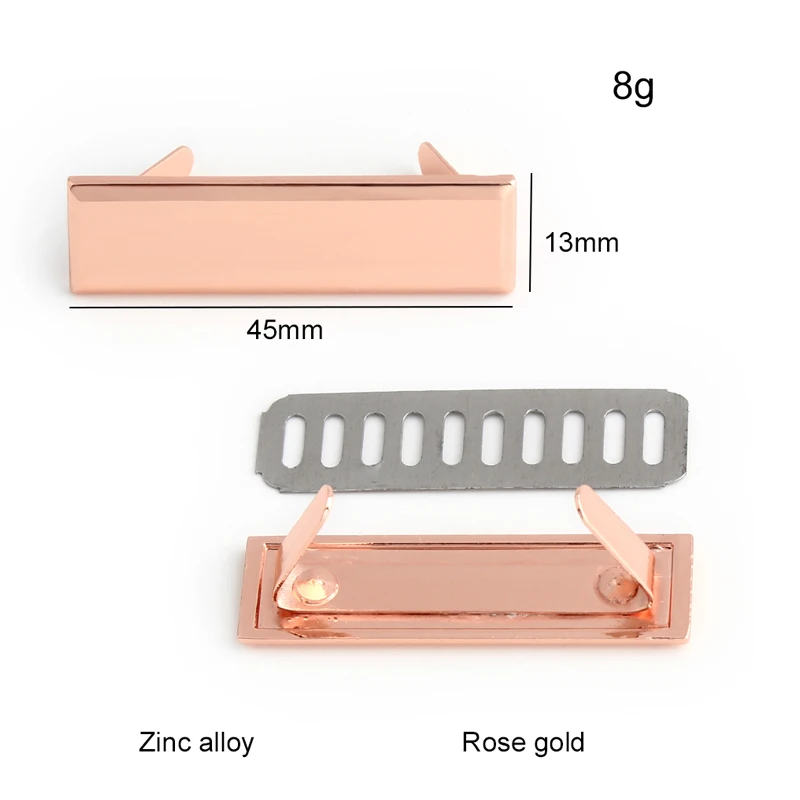 5/10PCS Metal Blank Stamping Labels Rectangular Blank Labels Handmade Logo With Spacer DIY Crafts Decoration Accessories