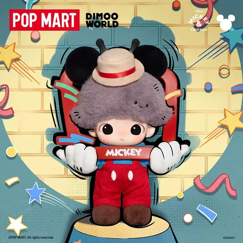 POP MART DIMOO WORLD X Disney Series Vinyl Face Blind Box Mystery Box Guess Bag Toys Doll Cute Anime Figure Desktop Ornaments