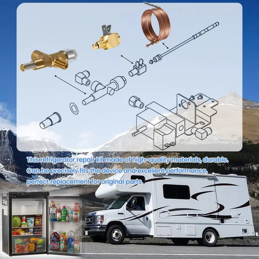 619154 الحرارية و 621737 مقاطعة الحرارية و622746001 صمام الغاز تمديد المكونات لثلاجات Norcold N300 RV Rep #4