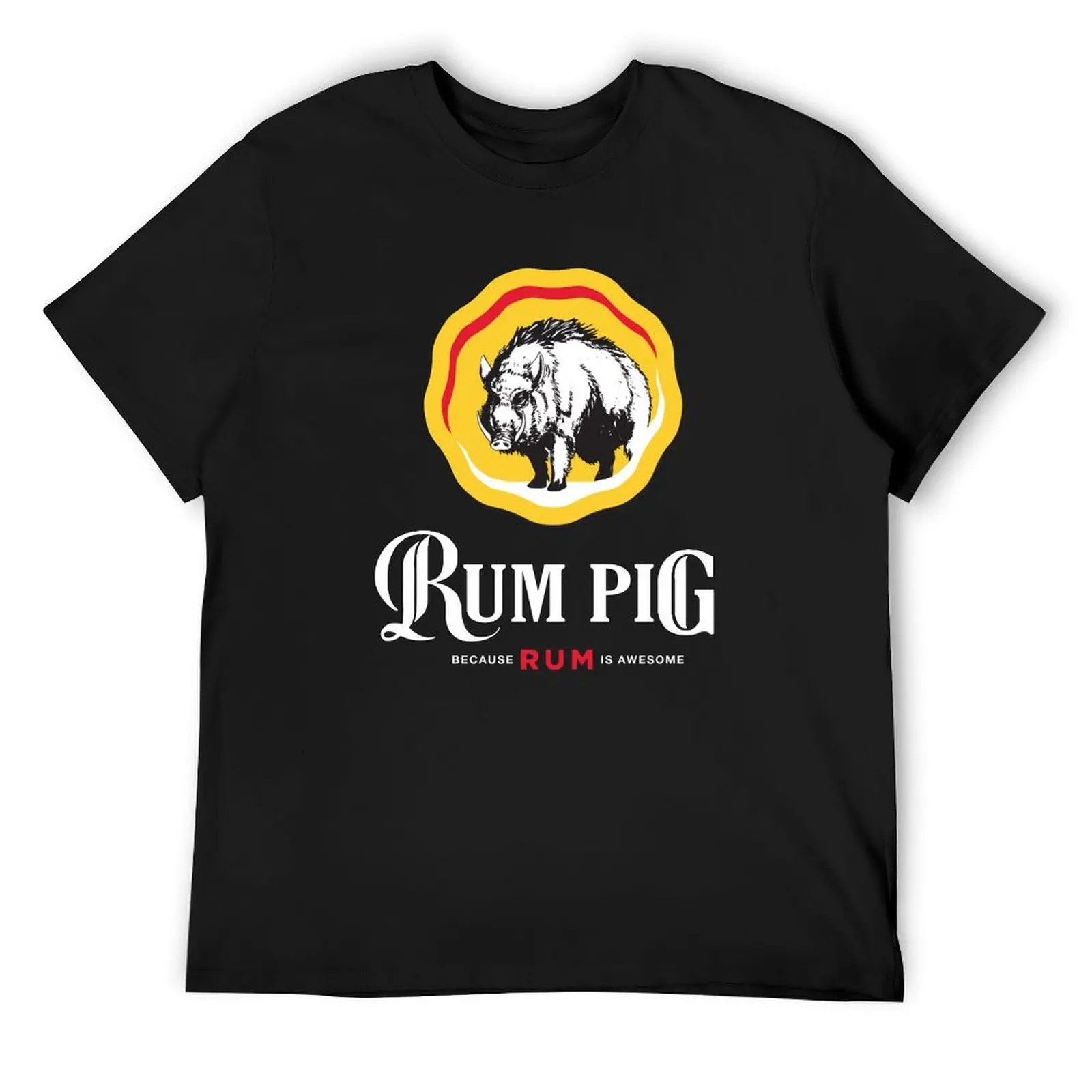 Rum Pig Boar (white text) T-Shirt aesthetic clothes shirts graphic tees heavy weight t shirts for men