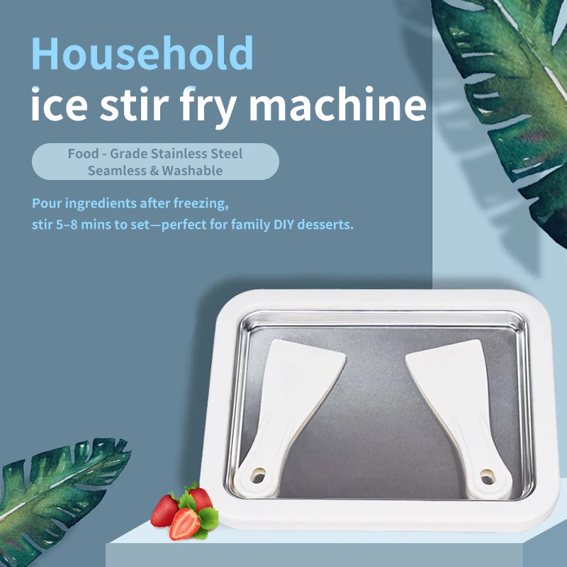 

Mini Stir Fry Yogurt Machine 304 Stainless Steel Instant Ice Cream Maker Child Handmade DIY Baking Toy (Physical Cooling)