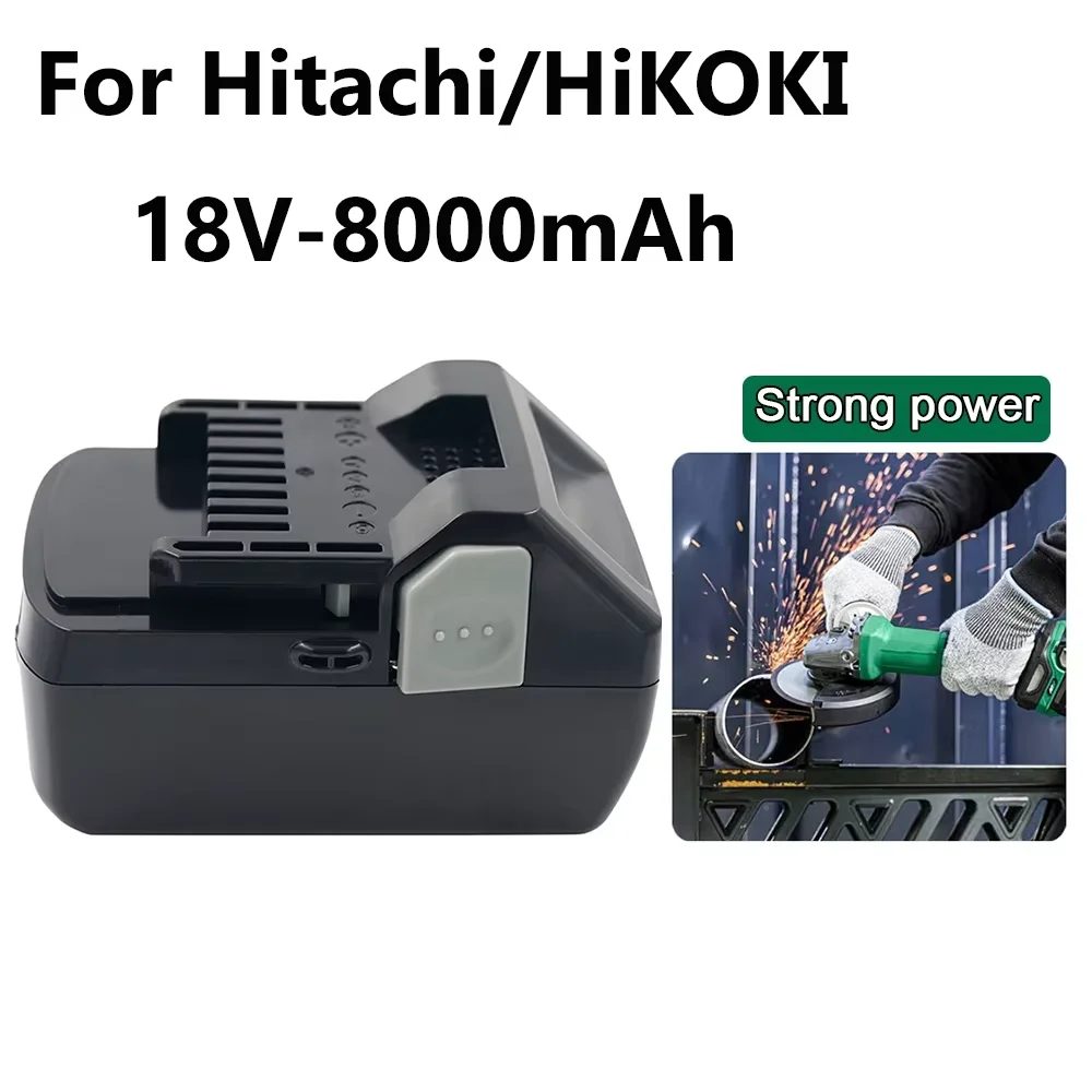 For Hitachi / HiKOKI 18V Power Tools Li-ion Battery 8000mAh for BSL1830 BSL1850 BSL1860 BCL1815 EBM1830 BSL1840 330139 DS18DBL